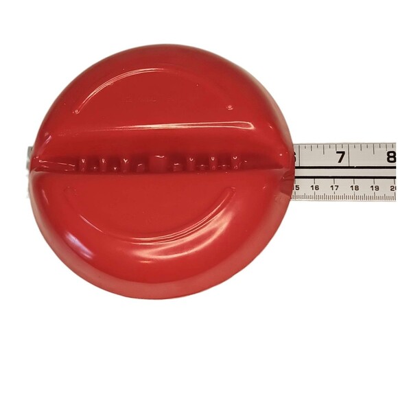 Vintage Melamine Red Ashtray Ruffled Edges Made In Taiwan 6" - Picture 5 of 5